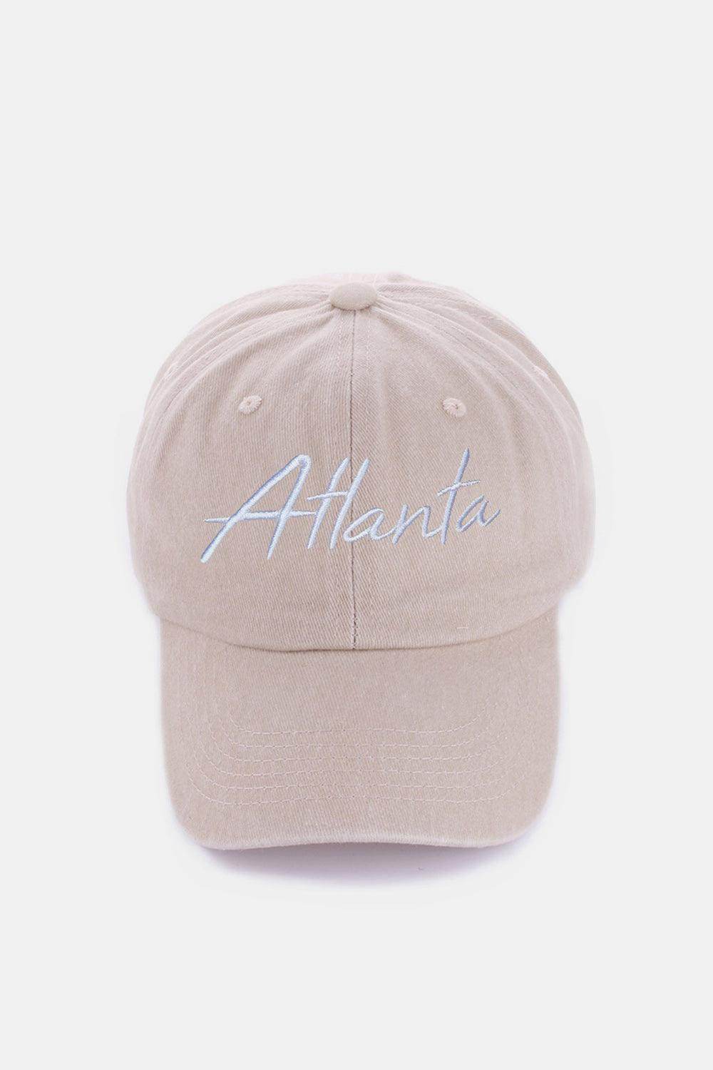 Zenana Washed ATLANTA Embroidered Baseball Cap for Style - Selvanelle