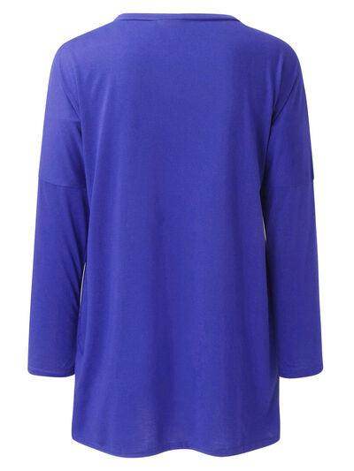 Full Size Round Neck Long Sleeve T-Shirt for Women - Selvanelle