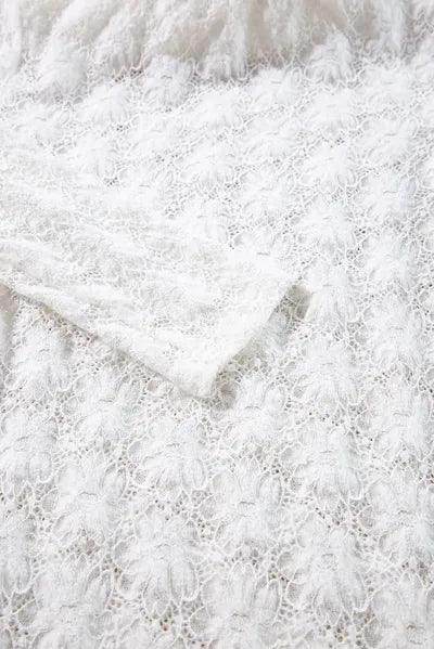 Lace Mock Neck Long Sleeve Top for Stylish Layering - Selvanelle