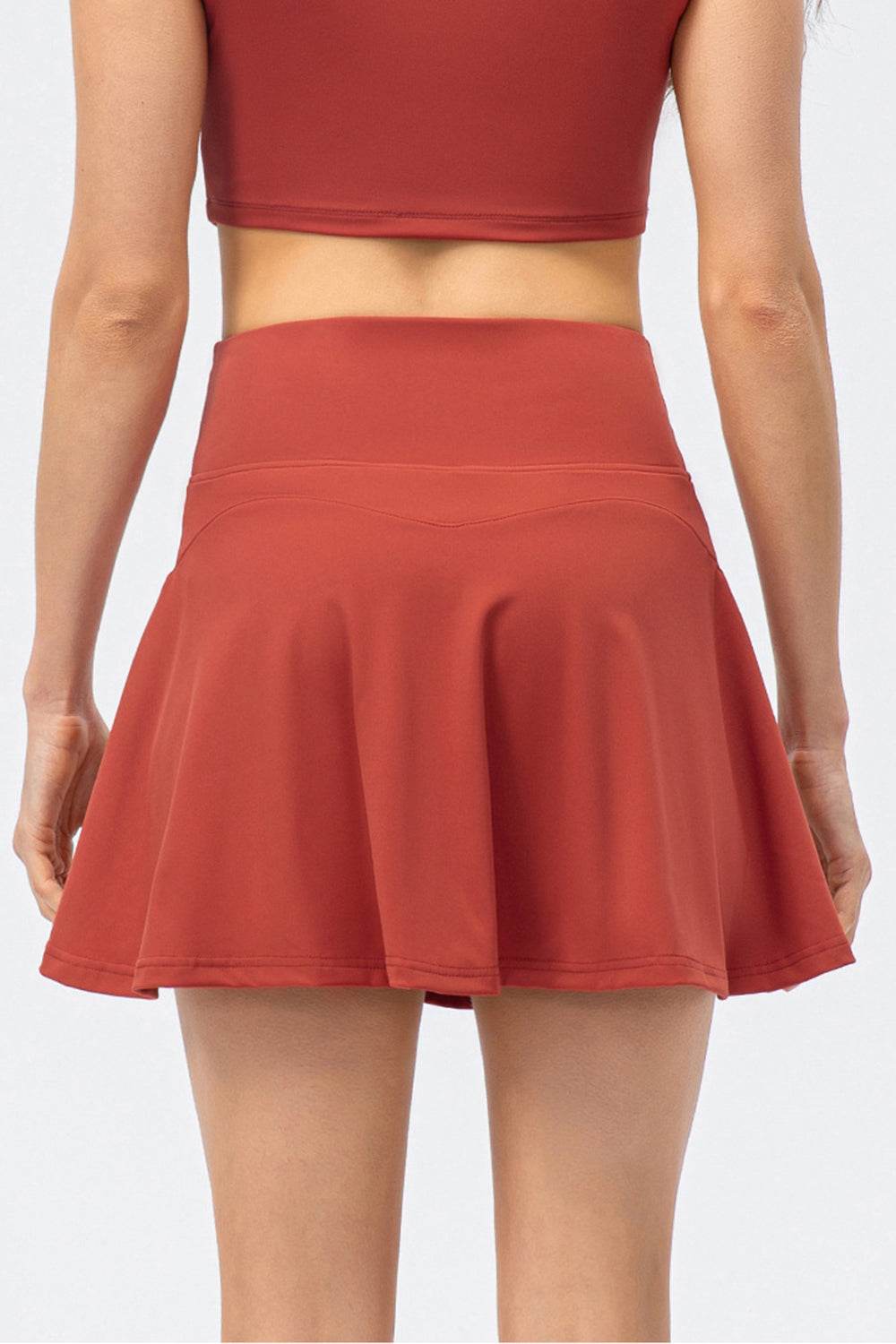 High Waist Wide Waistband Active Skirt - Selvanelle