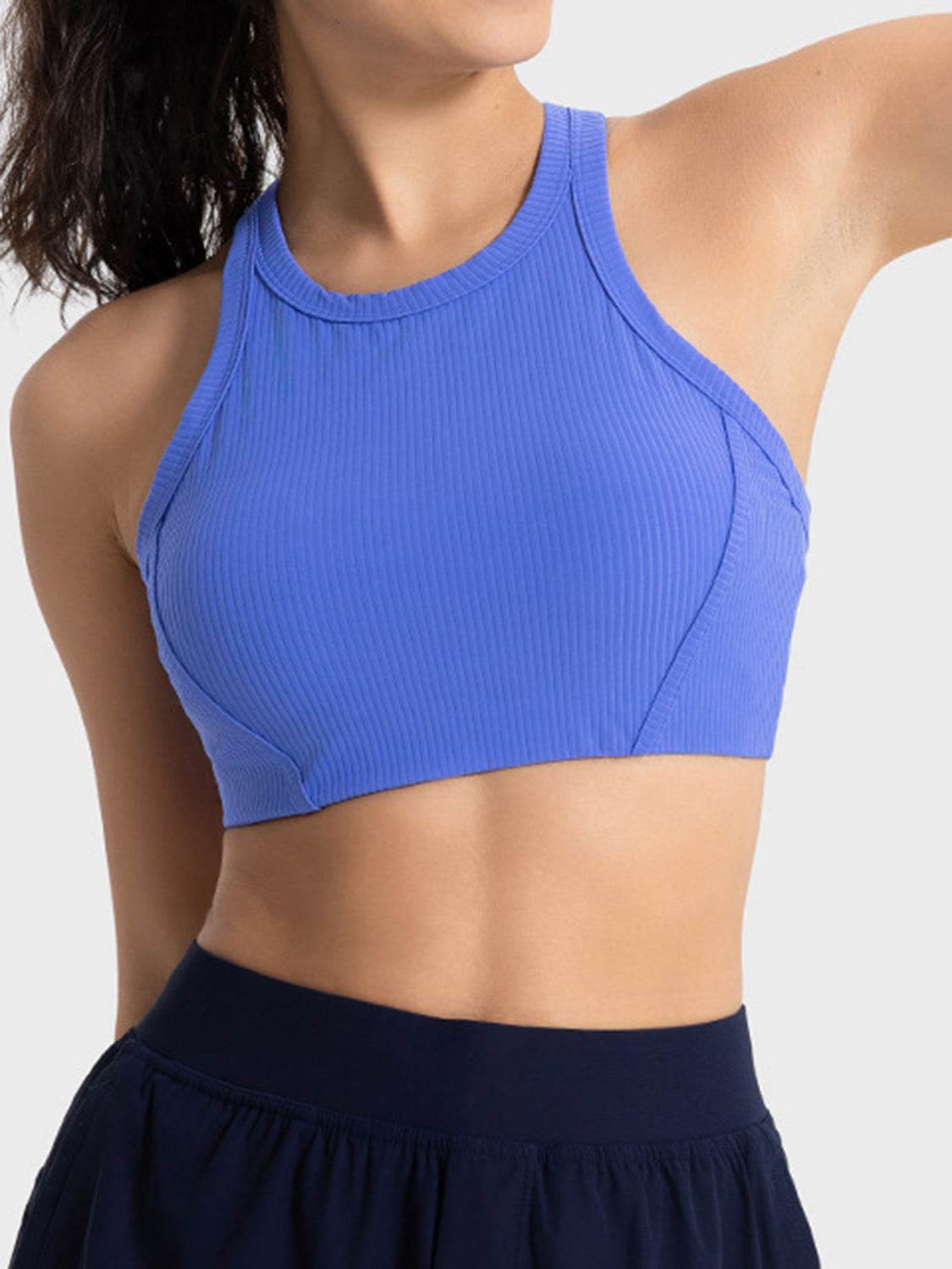 Millennia Wide Strap Cropped Sport Tank - Selvanelle