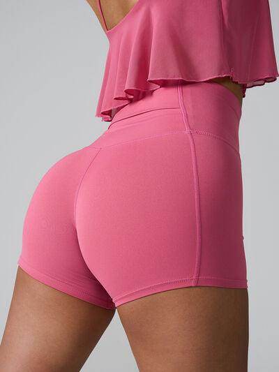 High Waist Active Shorts with Pockets for Women - Selvanelle