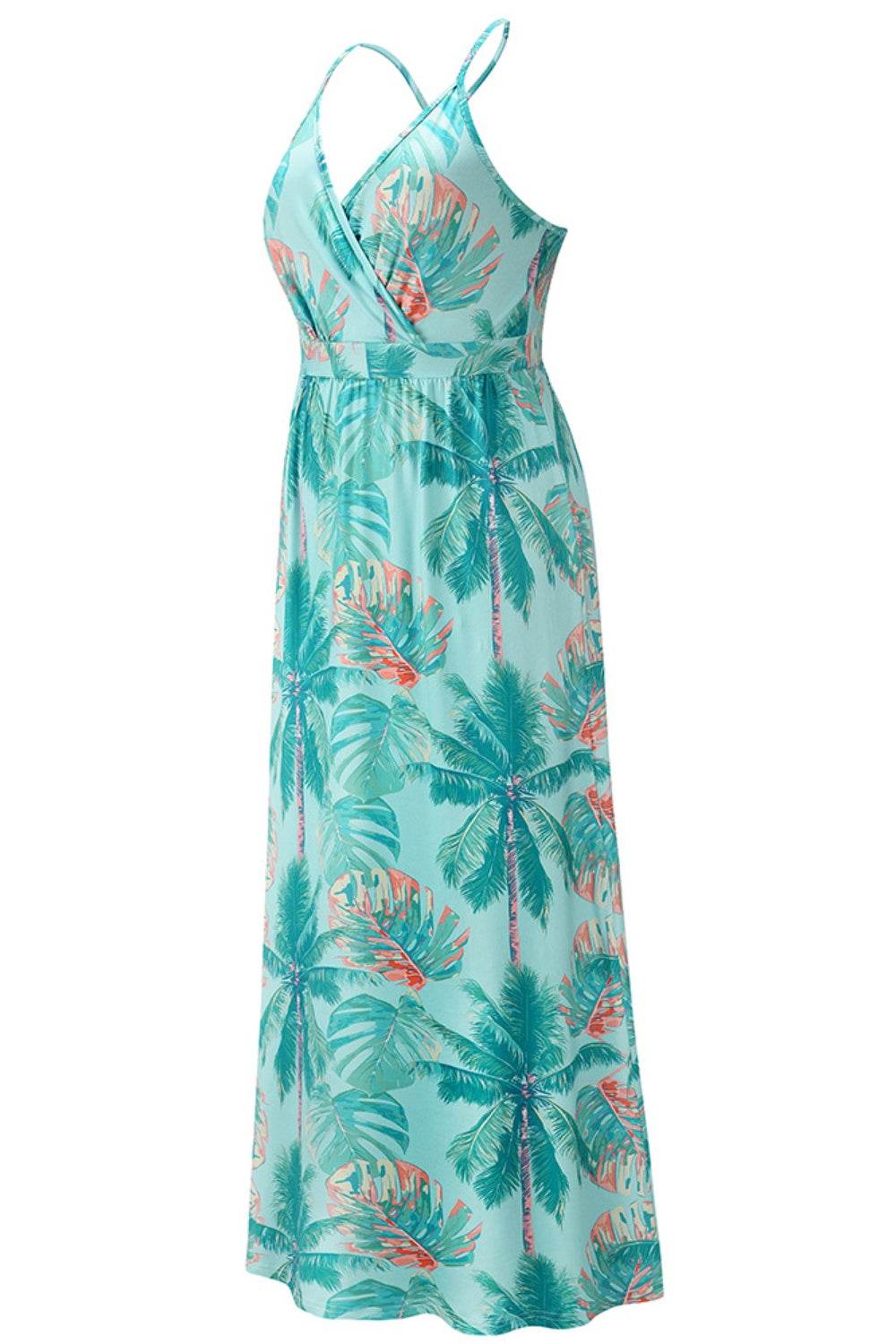 Crisscross Printed Surplice Cami Dress - Selvanelle