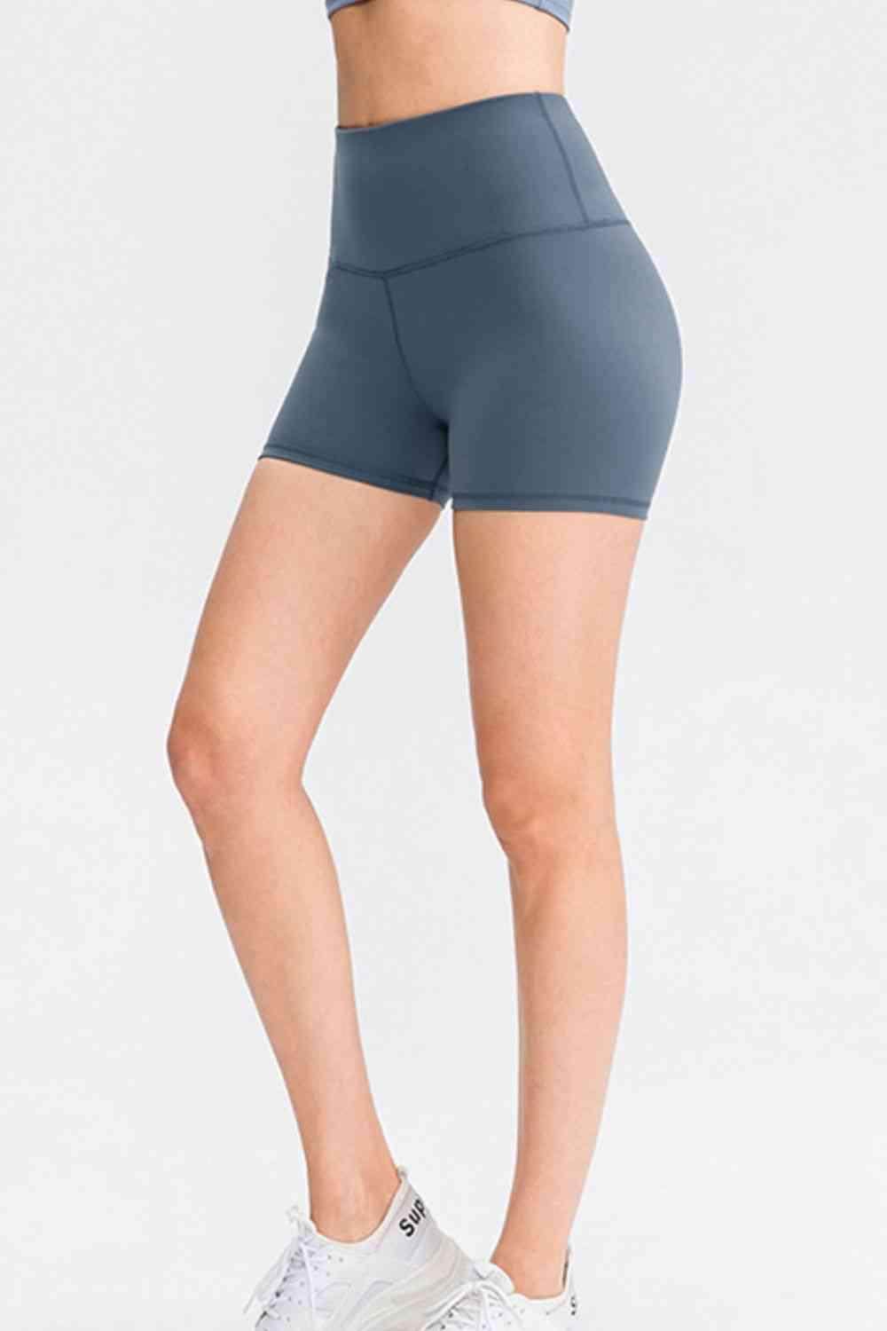 Wide Waistband Sports Shorts for Active Comfort and Style - Selvanelle