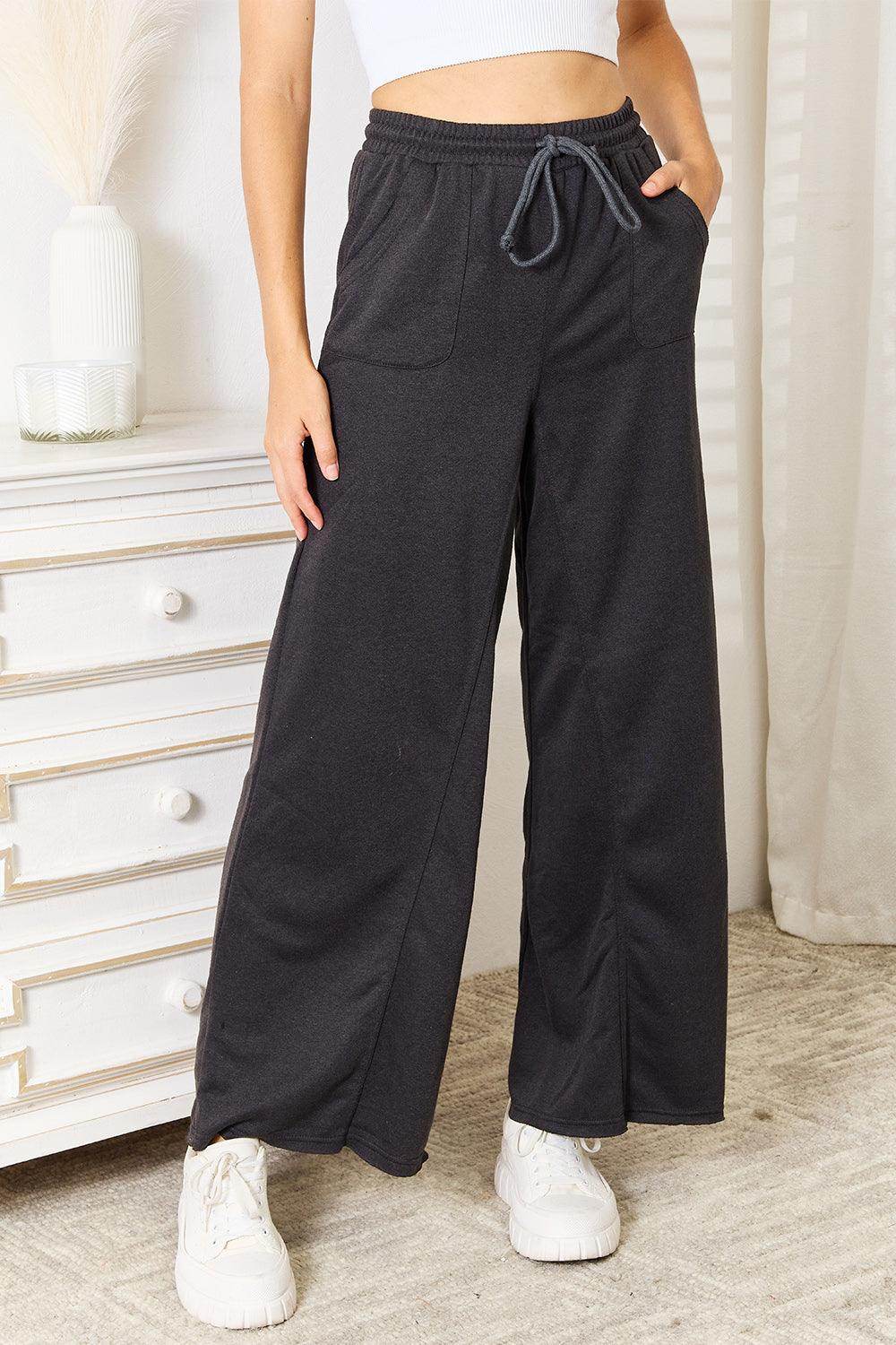 Basic Bae Wide Leg Pocketed Pants for Stylish Comfort - Selvanelle