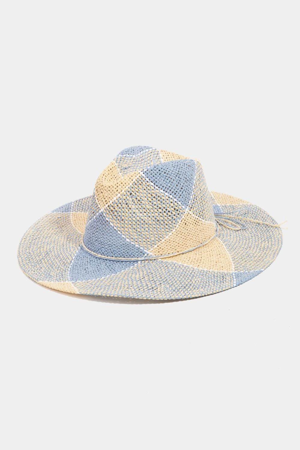 Fame Contrast Straw Braid Hat for Summer Style and Comfort - Selvanelle