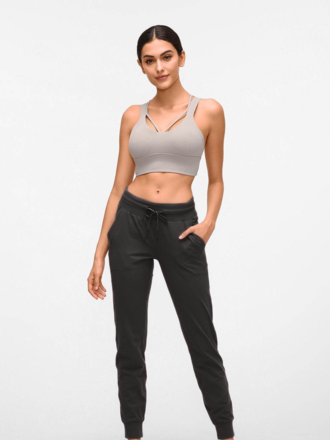 Millennia Double Take Tied Joggers with Pockets - Selvanelle