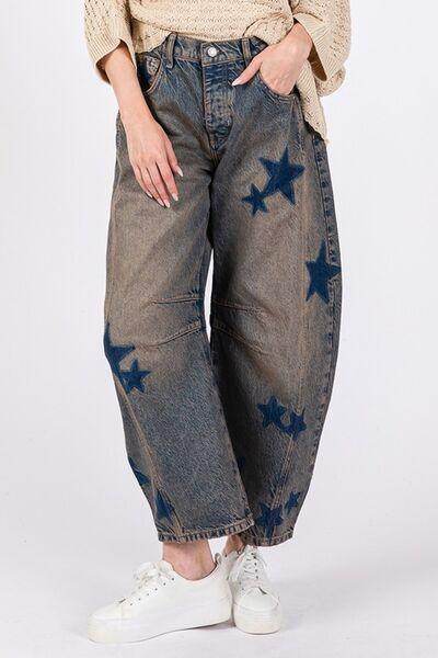 SAGE + FIG Star Wide Leg Jeans with Pockets for Women - Selvanelle