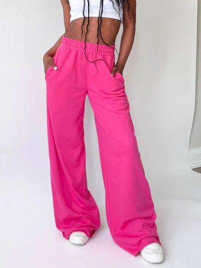 Elastic Waist Wide Leg Pants for Stylish Comfort and Fit - Selvanelle