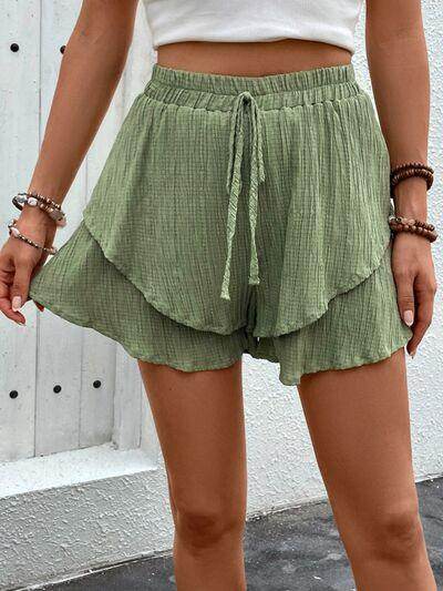 Perfee Tied Layered High Waist Shorts for Stylish Comfort - Selvanelle
