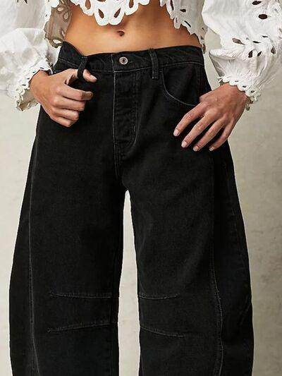 Wide Leg Jeans with Pockets for Effortless Style - Selvanelle
