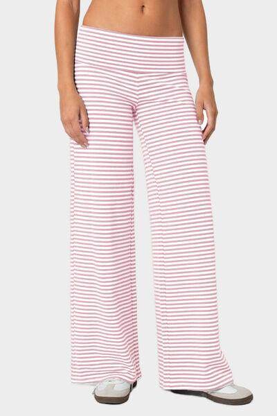 Stylish Striped Wide Leg Pants for Comfortable Fashion - Selvanelle