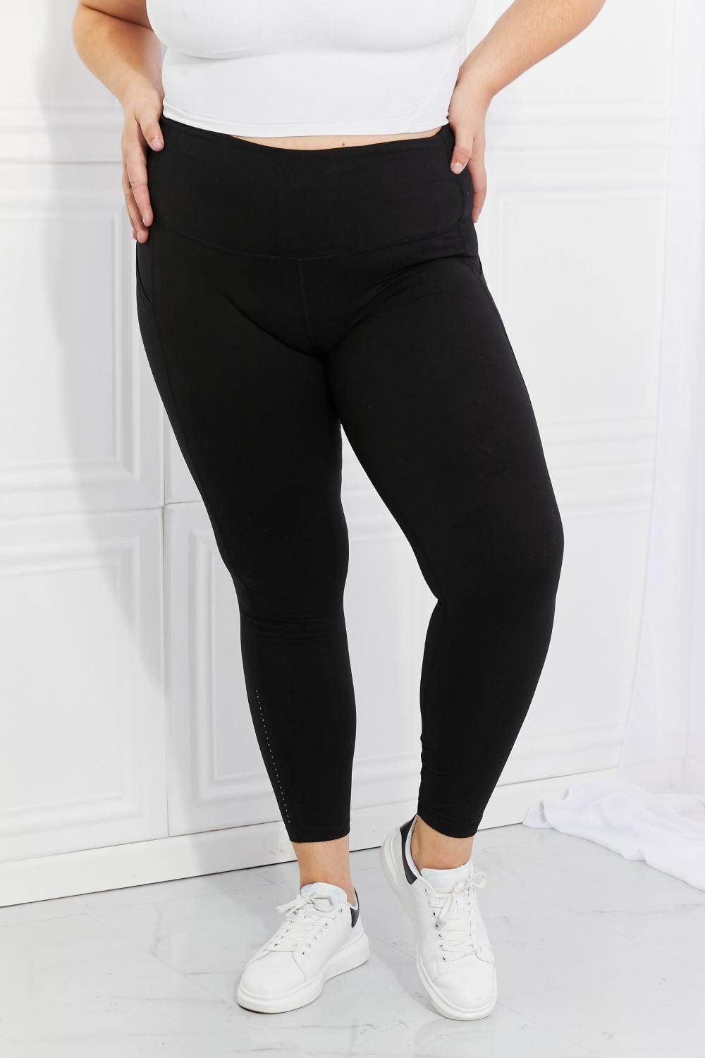 Leggings Depot Full Size Strengthen and Lengthen Reflective Dot Active Leggings - Selvanelle