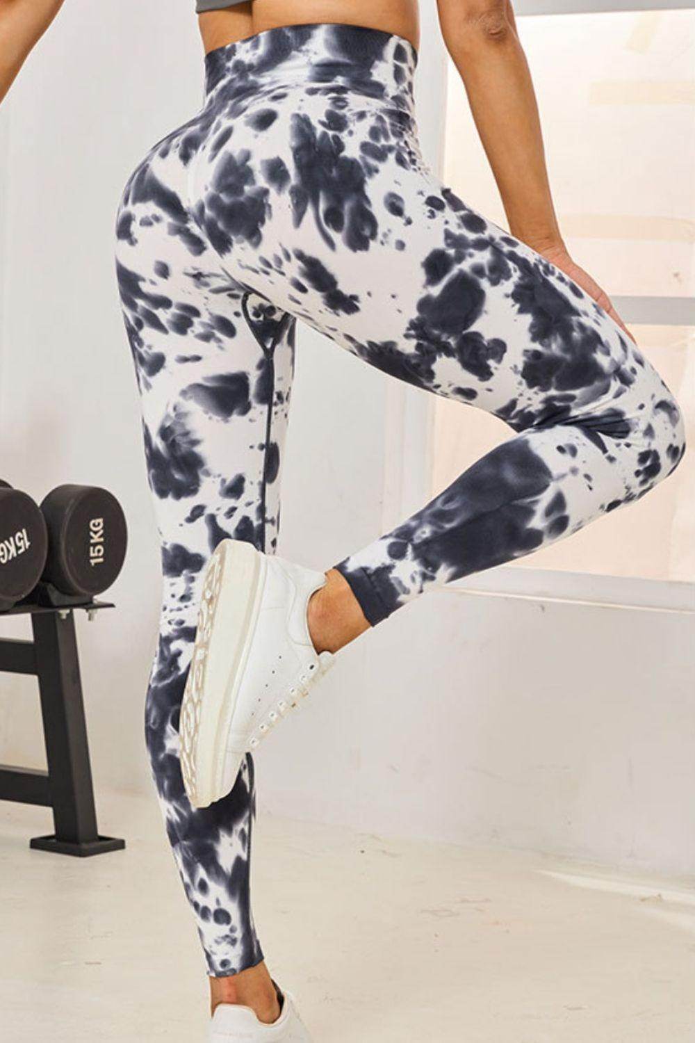 Tie-Dye High Waist Active Leggings for Comfortable Fitness - Selvanelle