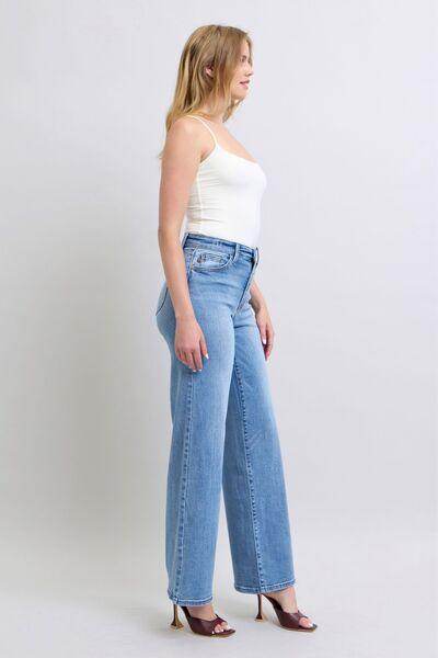 Judy Blue Full Size Wide Leg Jeans with Pockets for Women - Selvanelle