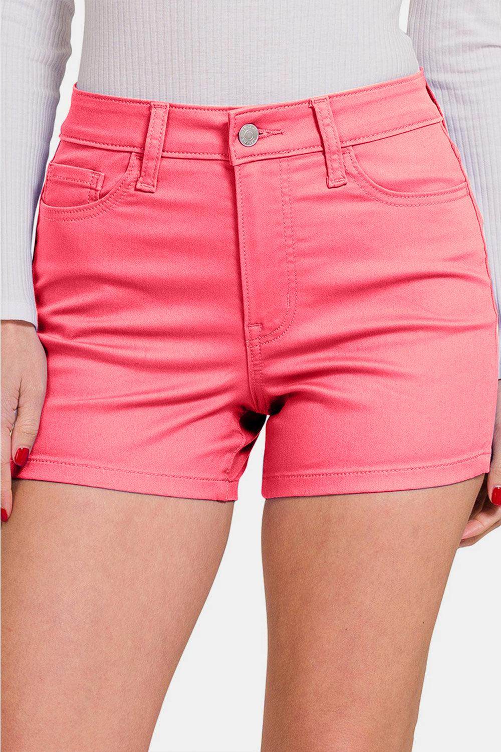 Zenana High Waist Denim Shorts for Stylish Summer Looks - Selvanelle