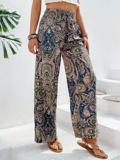 Printed Wide Leg Pants for Stylish Comfort and Fit - Selvanelle
