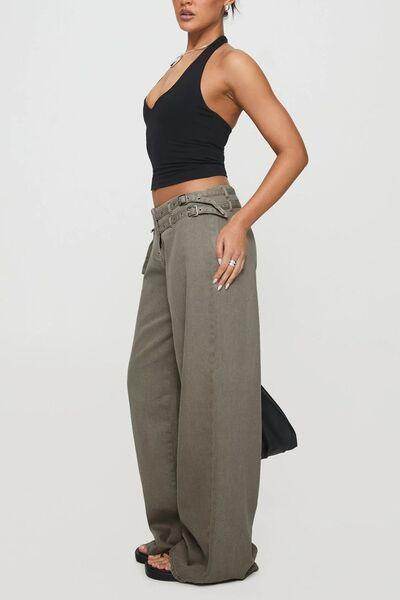 Stylish Wide Leg Jeans with Pockets for Everyday Wear - Selvanelle