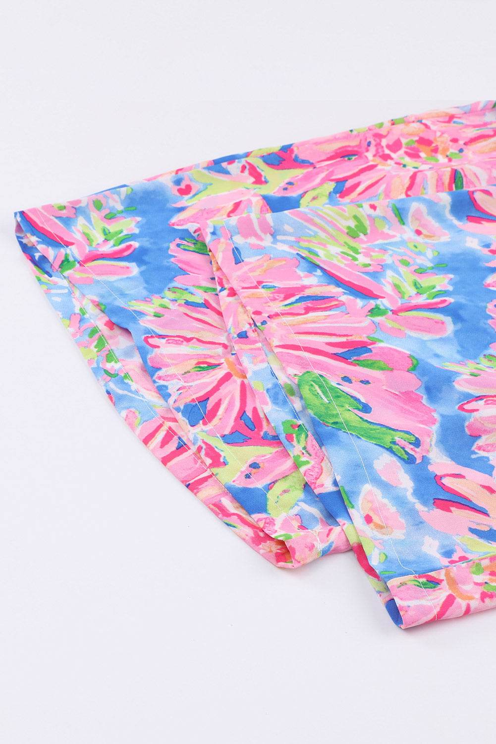 Floral Smocked Square Neck Jumpsuit with Pockets - Selvanelle
