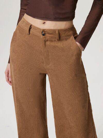 Stylish Wide Leg Pants with Pockets for Comfortable Wear - Selvanelle