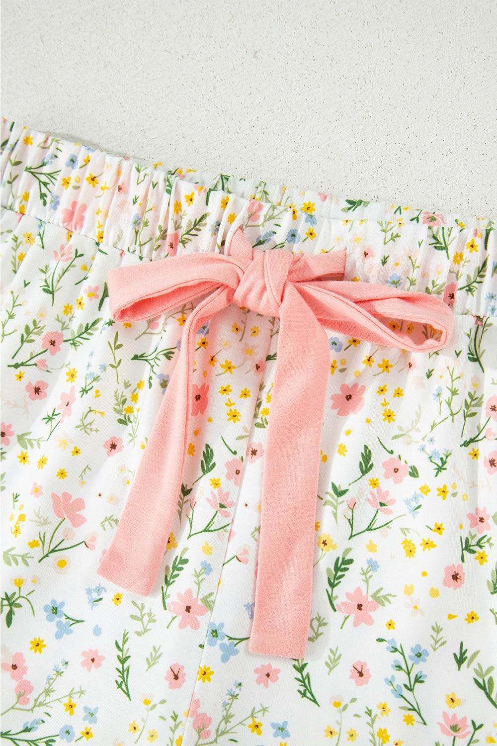 Printed Button Up Short Sleeve Top and Shorts Lounge Set - Selvanelle