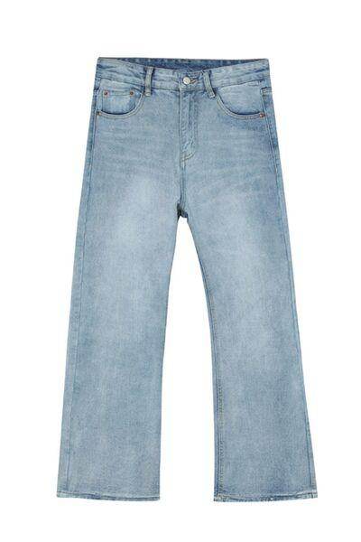 Straight Leg Jeans with Pockets for Effortless Style - Selvanelle