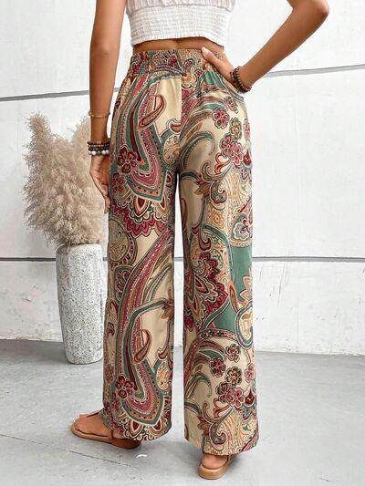 Printed Wide Leg Pants for Stylish Comfort and Fit - Selvanelle