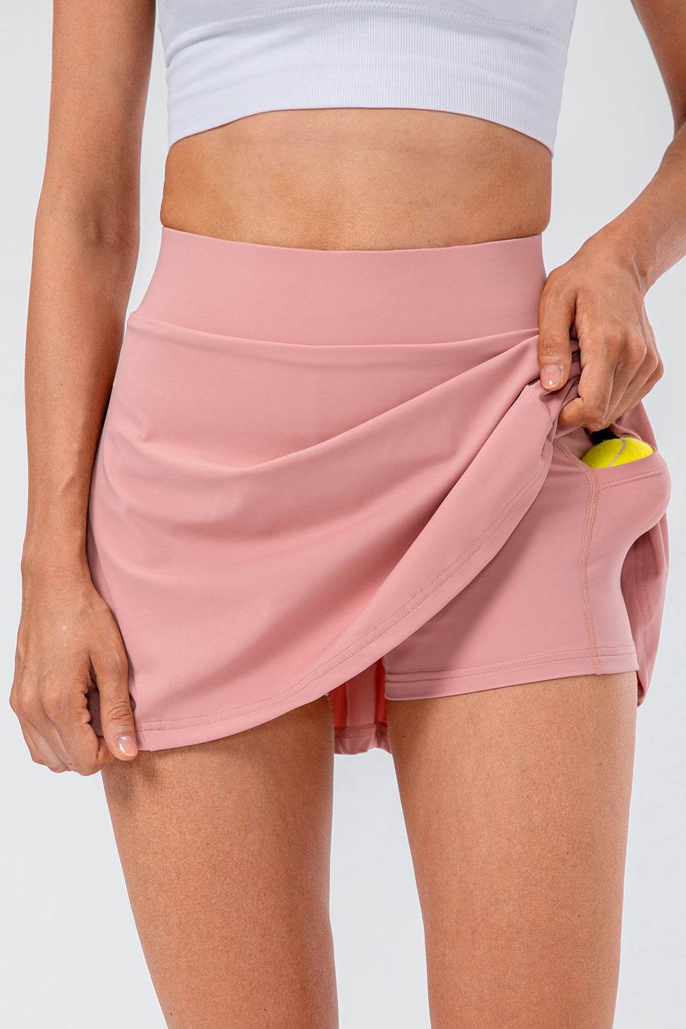 High Waist Pleated Active Skirt - Selvanelle