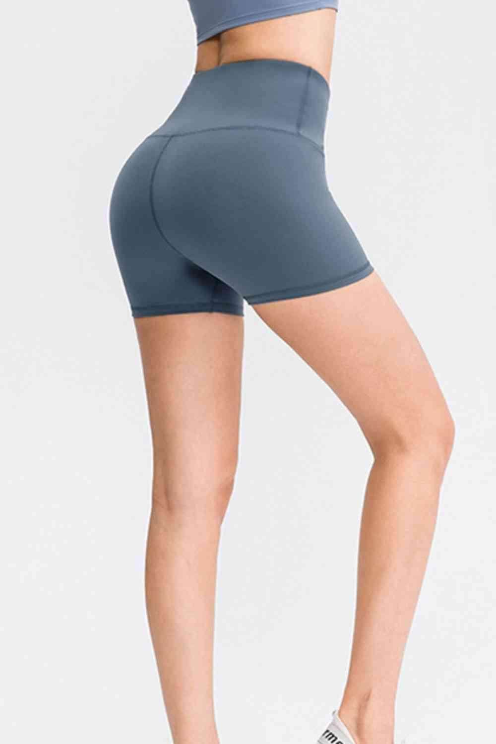 Wide Waistband Sports Shorts for Active Comfort and Style - Selvanelle