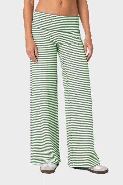Stylish Striped Wide Leg Pants for Comfortable Fashion - Selvanelle
