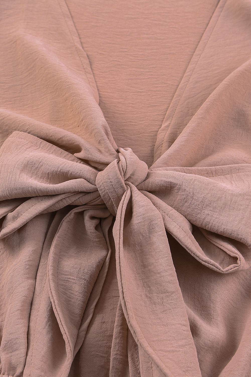 Tied Flounce Sleeve Plunge Romper - Selvanelle