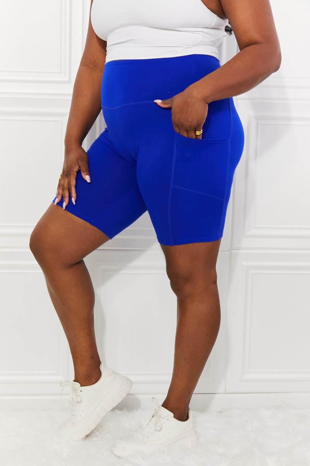 Zenana Full Size Never Let You Go Brushed Biker Shorts - Selvanelle