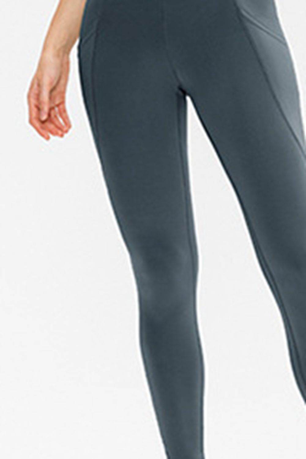 Slim Fit Long Active Leggings with Pockets - Selvanelle