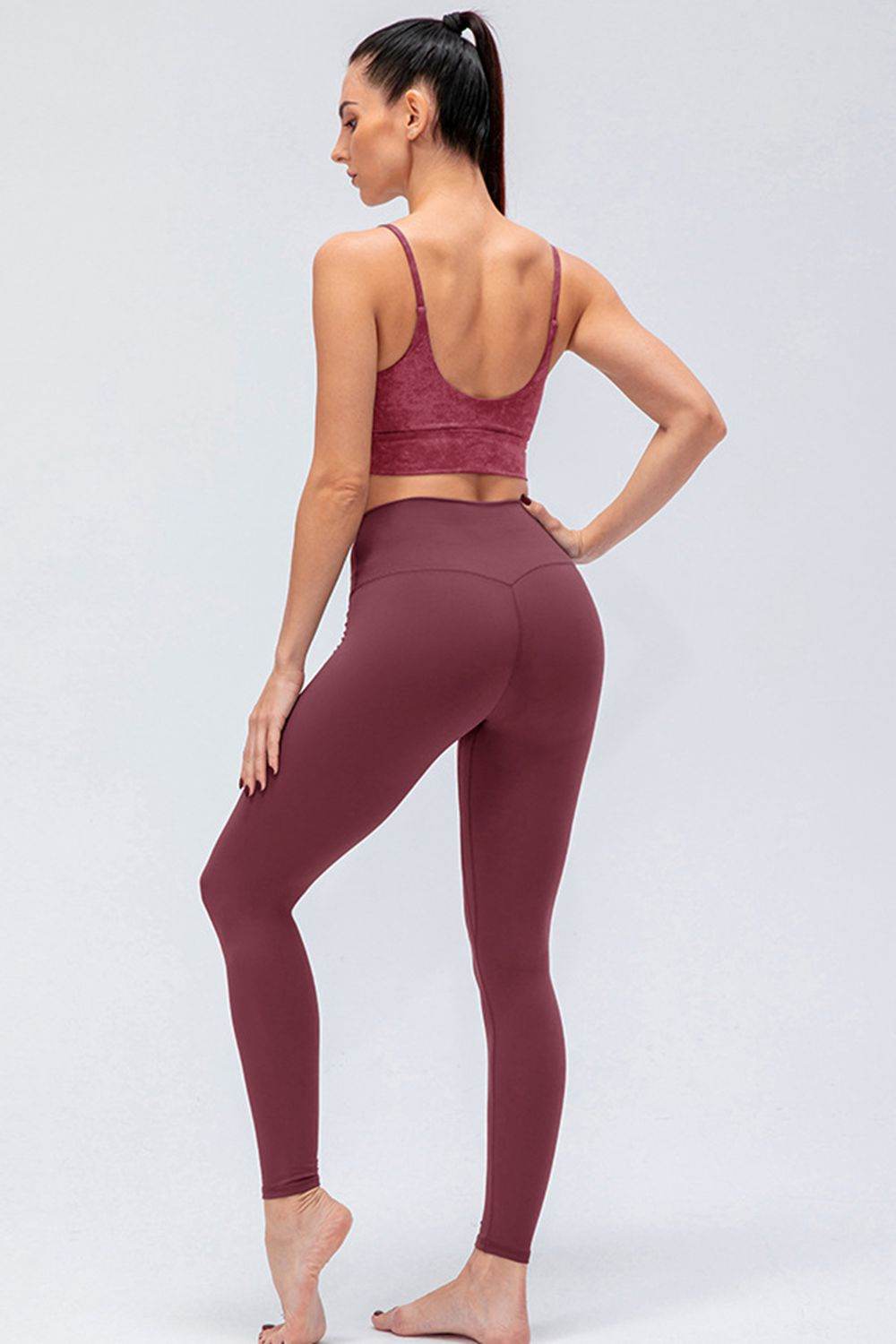 Wide Waistband Slim Fit Active Leggings - Selvanelle