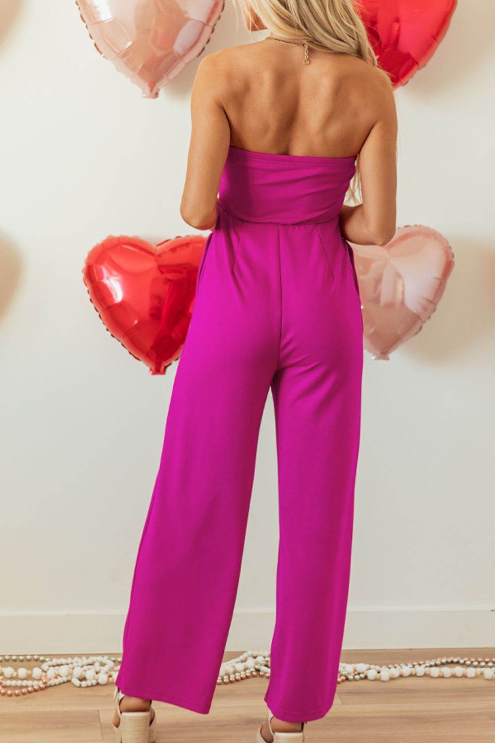 Tied Tube Wide Leg Jumpsuit - Selvanelle
