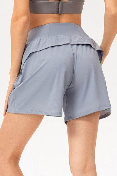 Pocketed Elastic Waist Active Shorts for Comfort and Style - Selvanelle