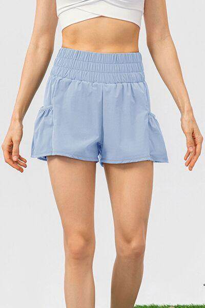 Elastic Waist Pocketed Active Shorts for Ultimate Comfort - Selvanelle