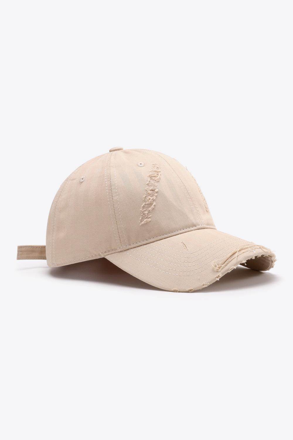 Distressed Adjustable Baseball Cap for Casual Style - Selvanelle