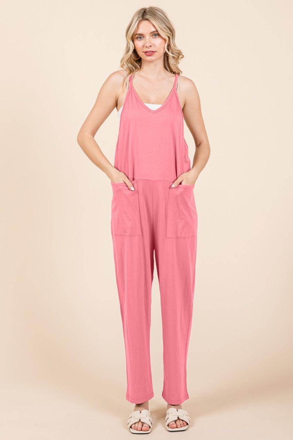 Culture Code Full Size Sleeveless Jumpsuit with Pockets - Selvanelle
