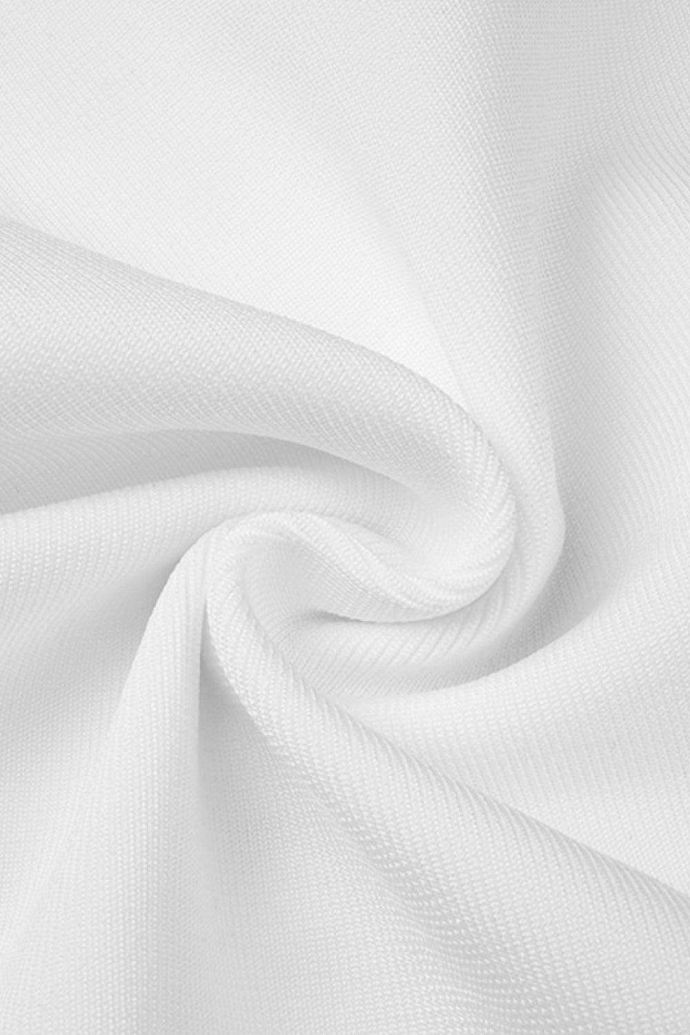 Rhinestone Tassel Hem Bodycon Dress for Stylish Nights - Selvanelle