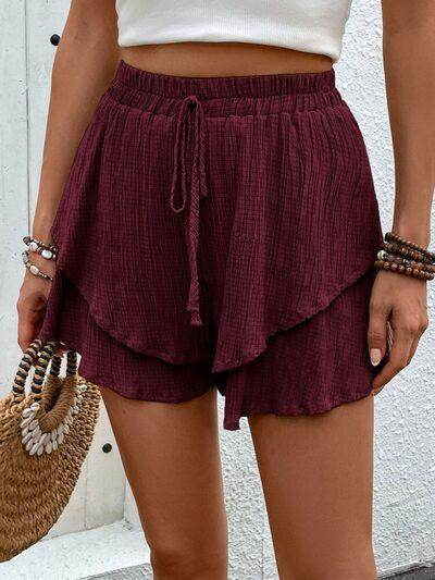 Perfee Tied Layered High Waist Shorts for Stylish Comfort - Selvanelle