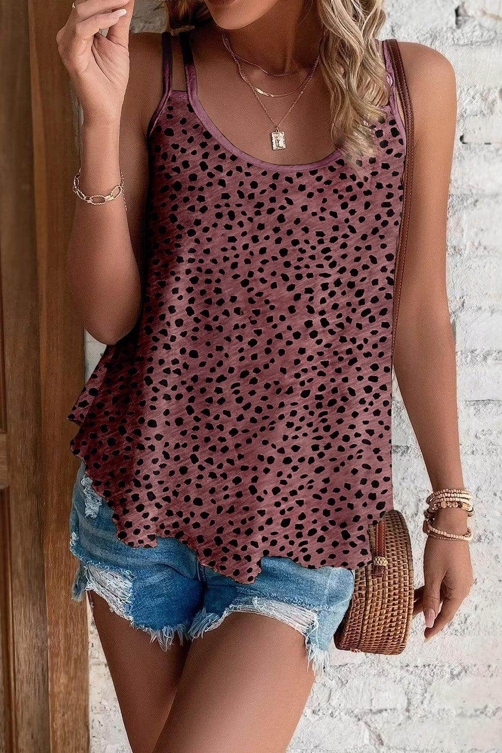 Stylish Printed Round Neck Cami for Everyday Wear - Selvanelle