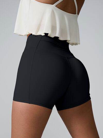 High Waist Active Shorts with Pockets for Women - Selvanelle