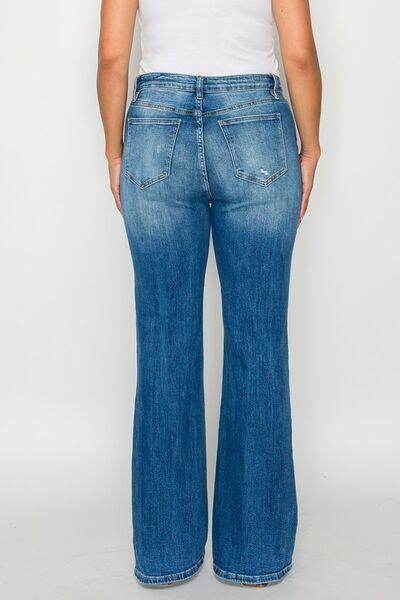 Bytos Full Size Distressed High Rise Jeans With Pockets - Selvanelle