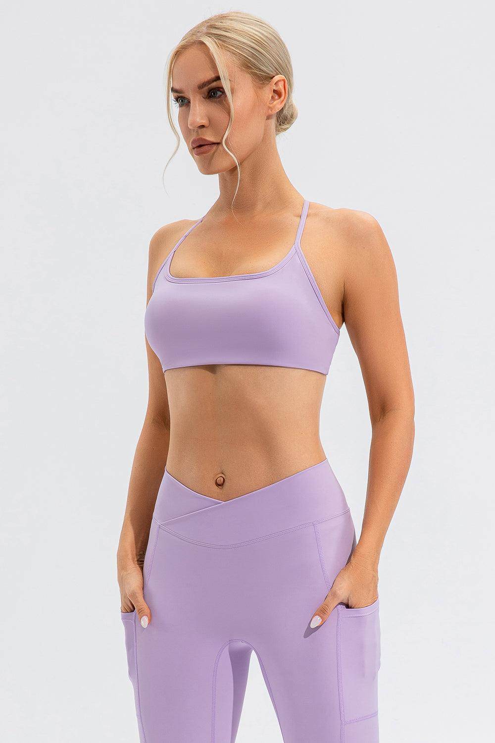 Crisscross Spaghetti Strap Active Cami for Comfortable Wear - Selvanelle