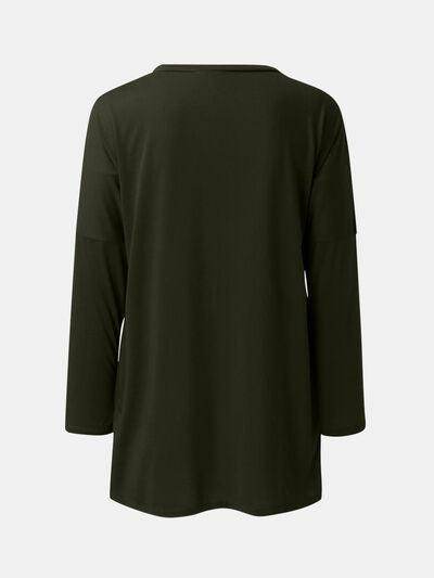Full Size Round Neck Long Sleeve T-Shirt for Women - Selvanelle