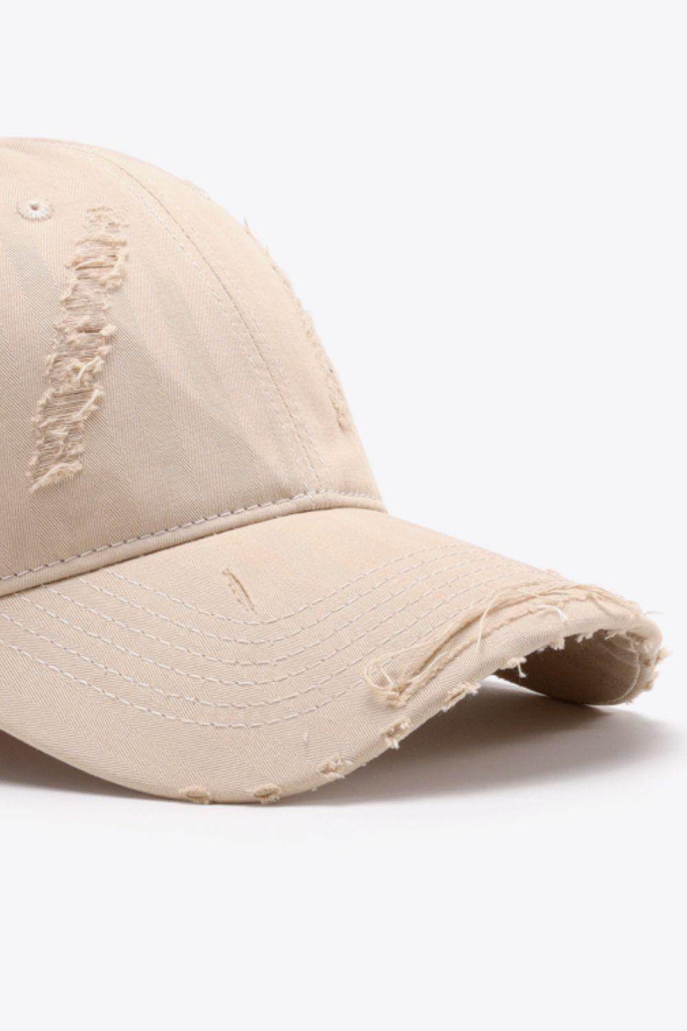 Distressed Adjustable Baseball Cap for Casual Style - Selvanelle