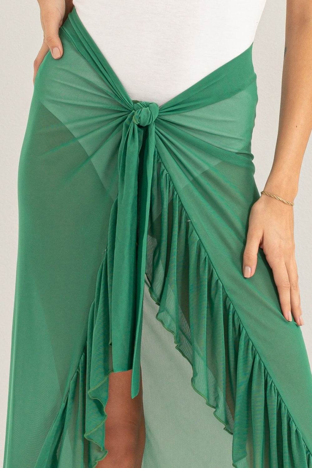 HYFVE Ruffle Trim Cover Up Sarong Skirt - Selvanelle