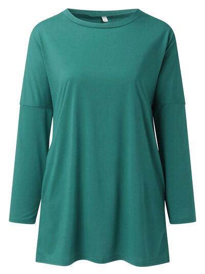 Full Size Round Neck Long Sleeve T-Shirt for Women - Selvanelle
