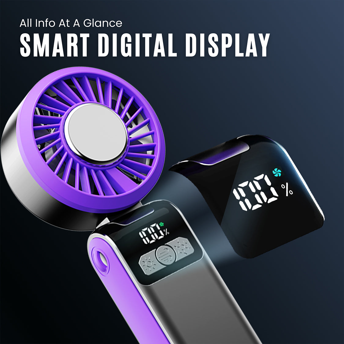 FrostOne Fold – Foldable Handheld Fan with Cooling Plate